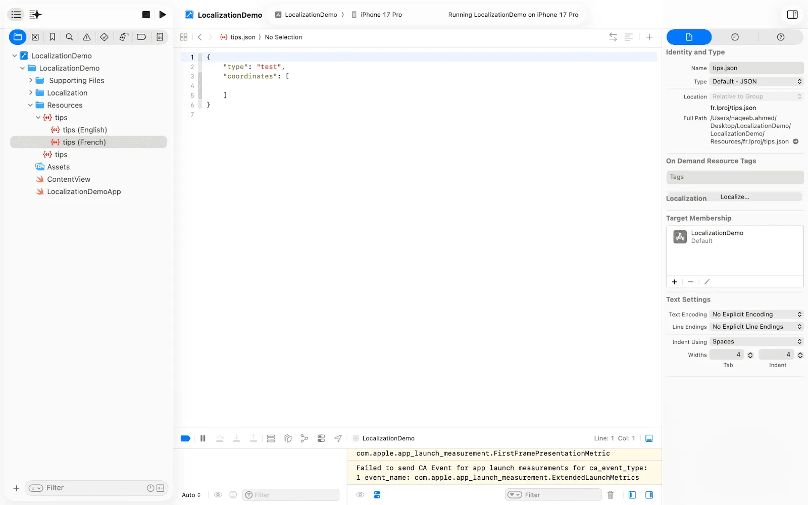 JSON file localization for iOS app